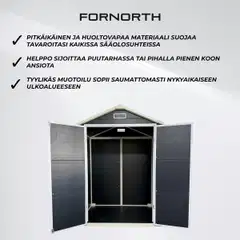 Fornorth pihavarasto plastic 181x135x212cm - 3