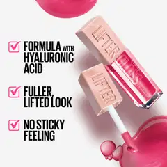 Maybelline New York Lifter Gloss 24 Bubble Gum  huulikiilto 5,4 ml - Gummy Bear - 4