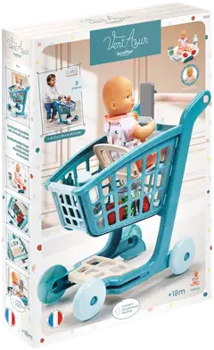 Ecoiffier - Vert Azul - Ostoskärry, tarvikkeet ja nukke - 2