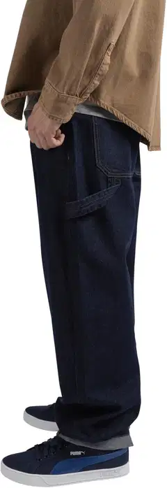 WKLY. miesten carpenter-farkut loose fit 202W312676 - Dk. blue denim - 7