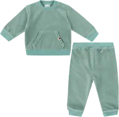 Ciraf vauvojen veluurisetti paita & housut 250B254182 - 16-5808tcx iceberg green - 1