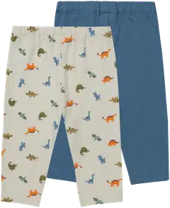 Ciraf vauvojen ribbileggingsit Dino 250B263113 2-pack - Egret AOP & Windward Blue - 2