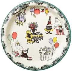 Moomin kartonkilautanen 22cm 10kpl Puutarhakutsut - 1