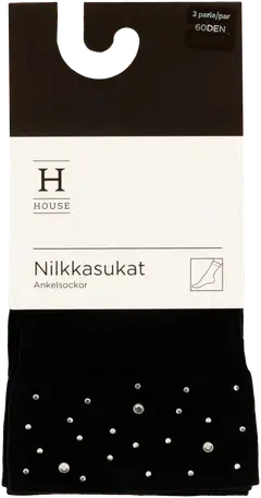 House naisten nilkkasukat timantti 2-pack DSUH042402 - BLACK - 2