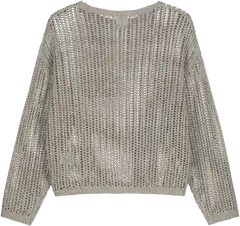 WKLY. naisten neulepusero acid wash 213W000156 - SAND - 2