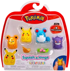 Squishalongs Pokemon 4 Pk Pikachu/gengar - 1