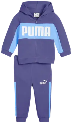 Puma vauvojen collegesetti Minicats Ess Block Hooded FZ TR - Blue Crystal - 1