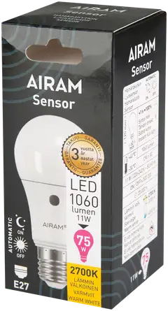 Airam LED vakiolamppu 10.7W E27 1060LM sensor - 2