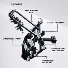 Trekker pyöräteline autoon 3-pyörälle r300 - 2