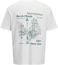 JJ REBEL miesten t-paita Jrebkelsey - Bright white - 2