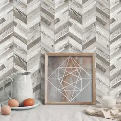 D-C-Fix 270-4004 Premium itseliimautuva seinälaatta. Laatan koko 29,6 cm x 25,3cm. Kalanruotokuvioinen laatta. - 3