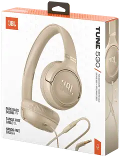 JBL langalliset sankakuulokkeet 3,5mm liitännällä Tune 530 beige - 10
