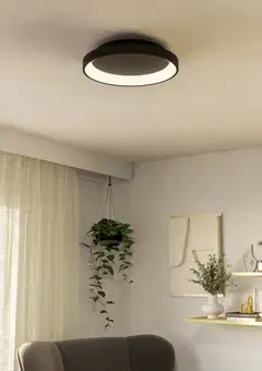 EGLO kattovalaisin Loretello LED 12W 35 cm musta/valkoinen - 11