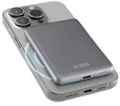 SBS varavirtalähde Magsafe Slim 5000 Mah hopea - 1