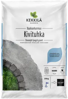 Kekkilä Kivituhka vaaleanharmaa 20 kg, lava 56 säkkiä - 2