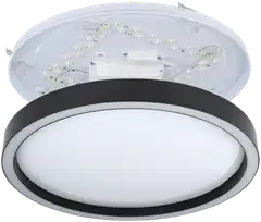 EGLO Plafondi connect.z Montemorelos-z led 17,8W Ø42cm musta/valkoinen, kristalliefekti - 4