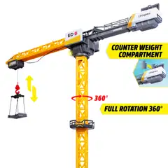 Dickie Toys - Liebherr Hero, radio-ohjattava nosturi, 125 cm - 4