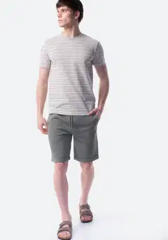 TEX miesten pikeekankaiset joggershortsit I275371 - Khaki light - 1