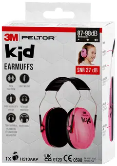 3M™ lasten PELTOR™-kuulonsuojain H510AKP, SNR-arvo 27 dB, vaaleanpunainen - 6