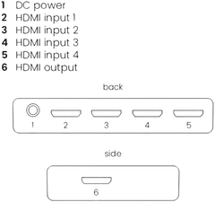 Marmitek HDMI-kytkin Connect 740 8K HDMI-kytkin - 5