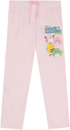 Squishmallows lasten leveät collegehousut A9-0601 - pink - 1