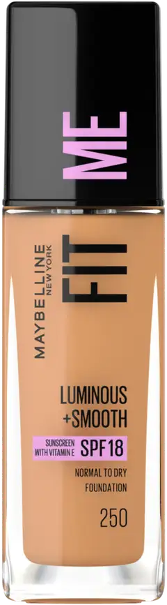 Maybelline New York  Fit Me Luminous & Smooth  250 Sun Beige -meikkivoide 30ml - 1