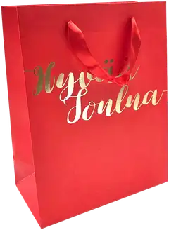 J.K. Primeco lahjakassi M Hyvää joulua kultafolio punainen - 1