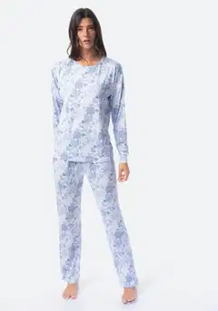 TEX naisten superpehmeä pyjama Sky I291331 - SKY - 1