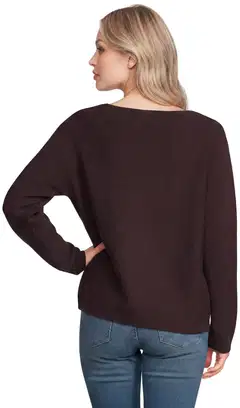 House naisten lepakkoneule 213H264011 - wine red - 3