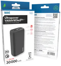 Wave Ultrapower lisävirta, 30000mAh, Musta - 4