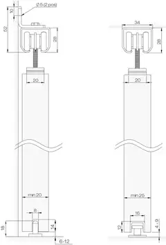 Helaform liukuovikiskosetti 75 Junior 2000 mm max 50 kg ovelle - 3