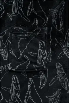 House lasten fleece-kylpytakki valas 232H382632 - MUSTA - 3