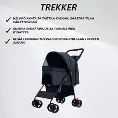 Trekker lemmikkirattaat 15 kg, musta - 3