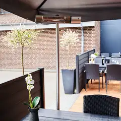 HORTUS Terassilämmitin 500/1000/1500W lattiamalli, kaukosäädin, RGT, hopea - 9