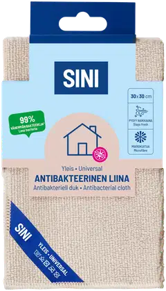 Sini Antibakteerinen yleisliina, 30x30 cm - 1