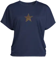 WKLY. naisten lyhythihainen trikoopusero 213W282601 - Navy - 2