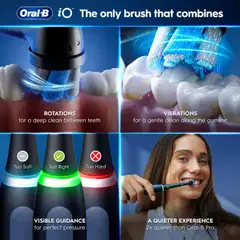 Oral-B iO3 -sähköhammasharja, Giftset, musta, 4 vaihtoharjaa, Matkakotelo - 10