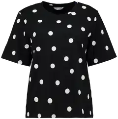 Zabaione naisten t-paita Lo44uisa - P dot black offwhite - 1