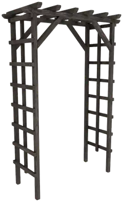 Puutarhaportti, grafiitin harmaa, 210x140x69cm - 1