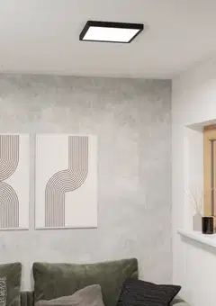 EGLO kattovalaisin Fueva 6 LED 13W CCT 29x29 cm musta - 9