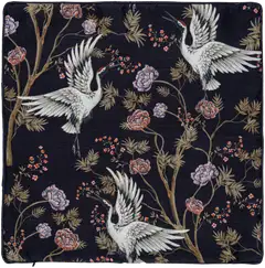 House sisustustyynynpäällinen Crains-Flowers musta - 1