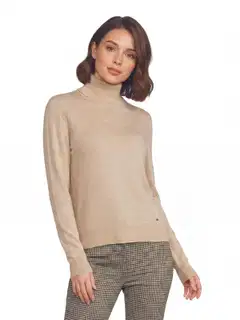 London Fog naisten merinovillapoolo 213L264005 - beige - 1
