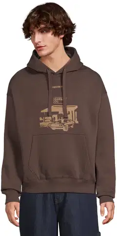 WKLY. miesten collegehuppari Gas station Loose fit - Chocolate tarte - 1