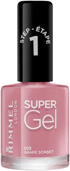 Rimmel 12ml Super Gel Nail Polish 023 Grape Sorbet kynsilakka - 1