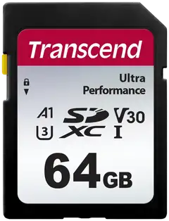 Transcend muistikortti 340S 64GB U3 SDXC R160 W50 MB/s - 1