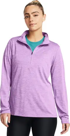 Under Armour naisten 1/2 vetoketjullinen pitkähihainen treenipaita 1384225 - Provence purple - 3