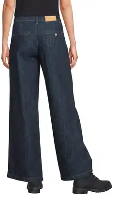 WKLY. naisten leveät farkut, smart casual denim 222W282684 - Denim dk. blue - 4