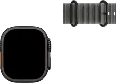 Apple Watch Ultra 4 GPS + Cellular 49 mm:n musta titaanikuori ja läpikuultavanmusta Ocean-ranneke - MJAY4KS/A - 5