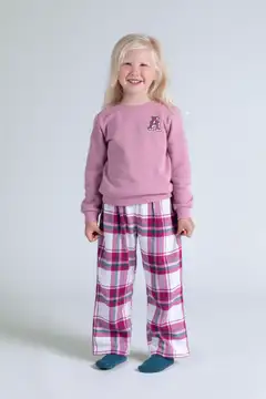 House lasten flanellipyjama 232H382505 - Mauve - 4
