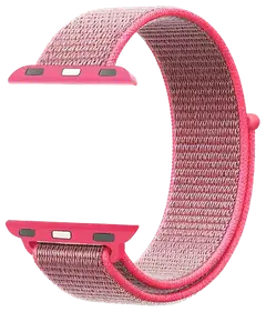 Wave Nailonranneke, Apple Watch 42mm (Series 1-9) / Apple Watch 44mm / Apple Watch 45mm / Apple Watch 46mm / Apple Watch 49mm, Pinkki - 1